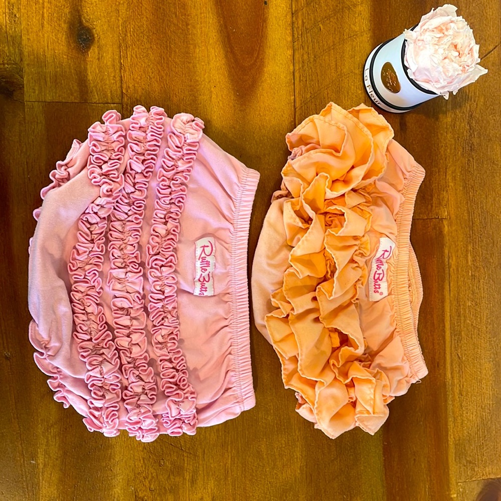 Ruffle Butts Bloomers size 18-24 months Lot of 2 (pink and coral colors)